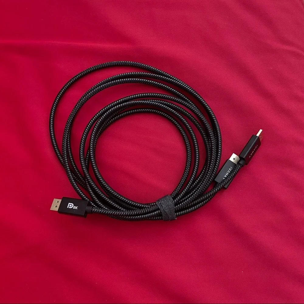 Braided Display Port for Gaming Monitor, Graphics, PC